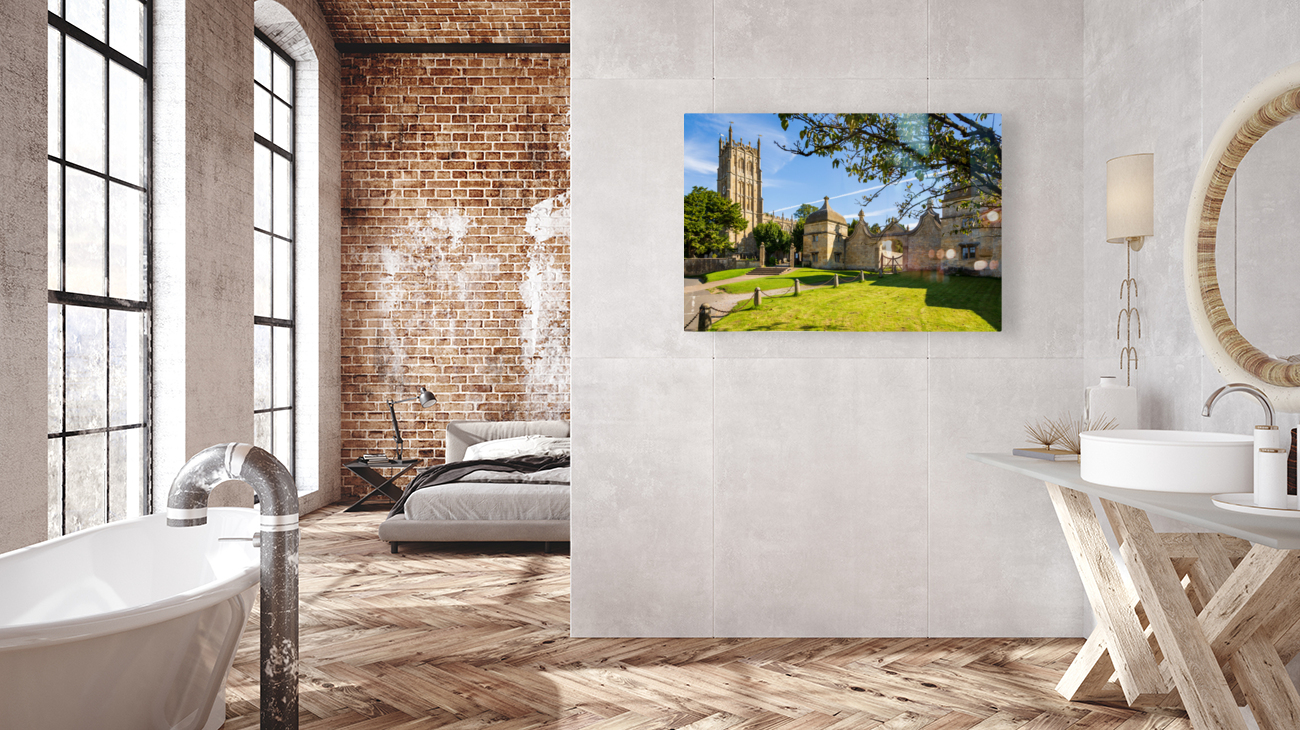 Church and gateway in Chipping Campden Reproduction