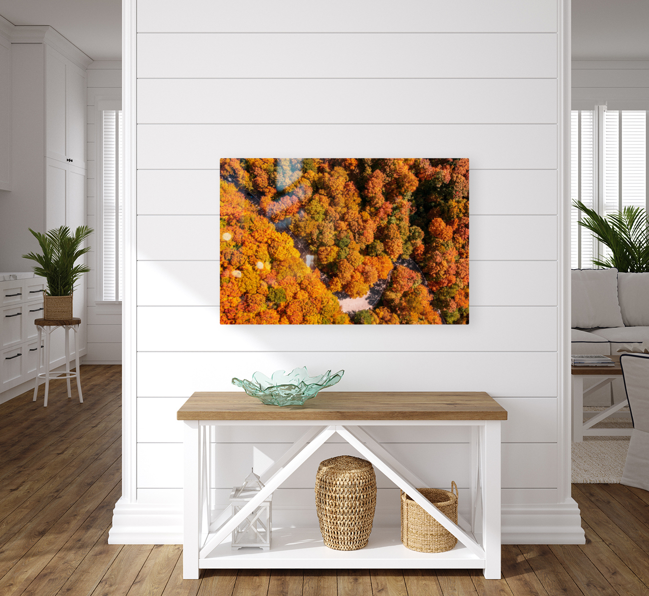 Aerial view of hairpin bend in Smugglers Notch Reproduction