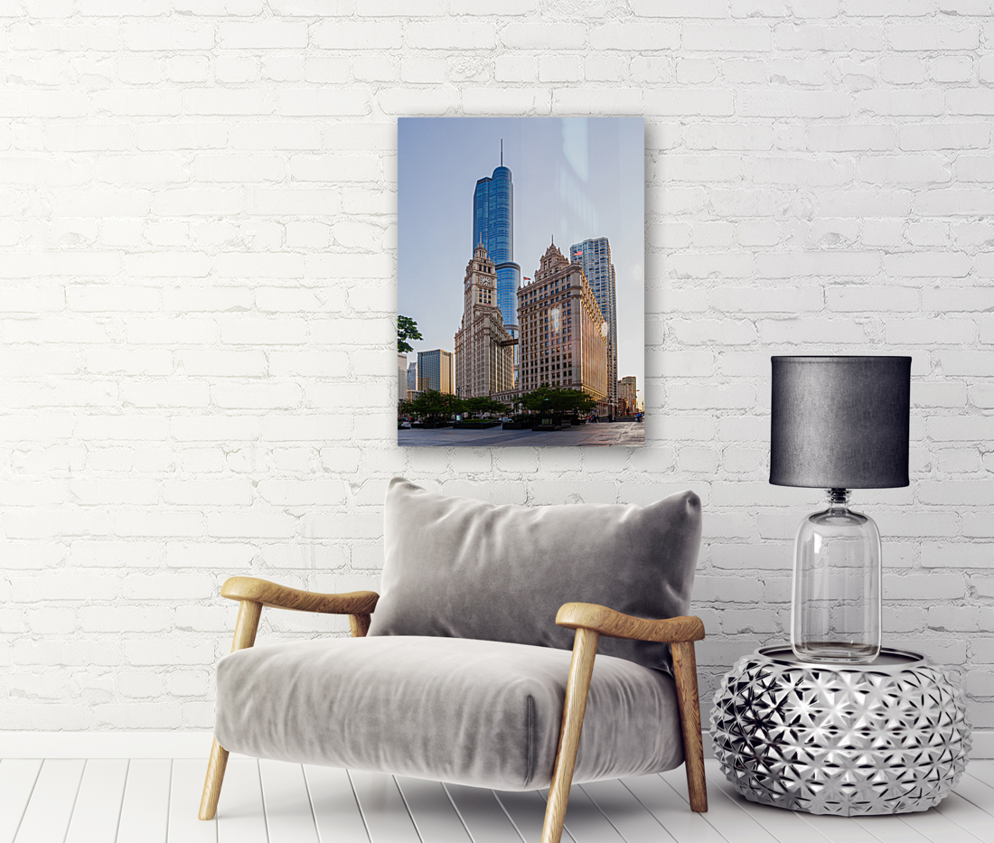 Wrigley building and Trump tower Chicago Reproduction