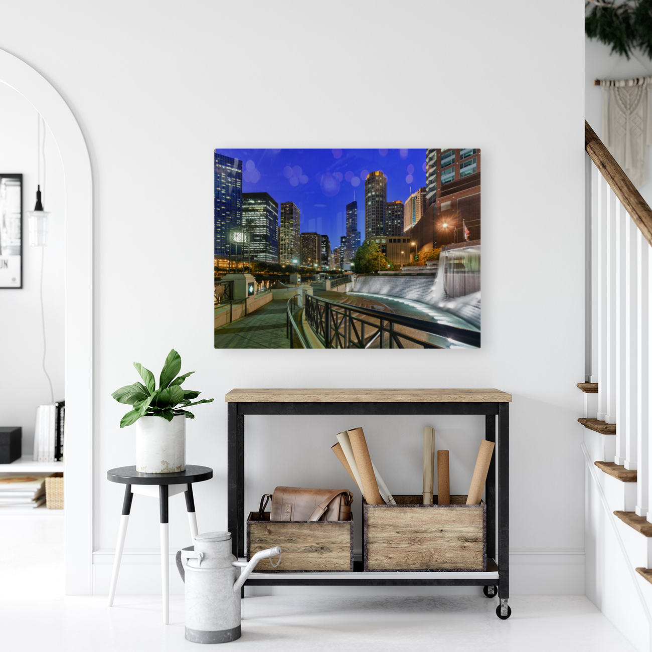 Riverwalk and Centennial Fountain Reproduction