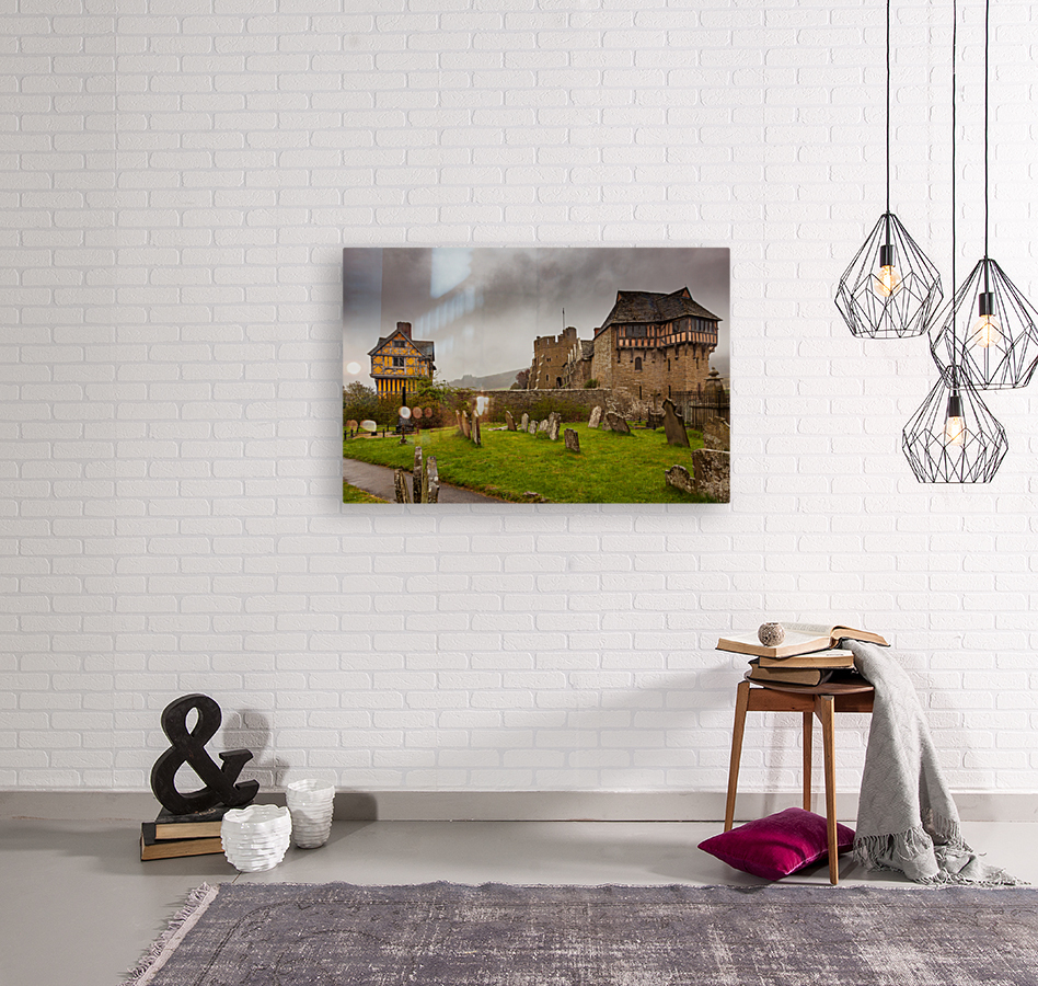 Graveyard by Stokesay castle in Shropshire Reproduction