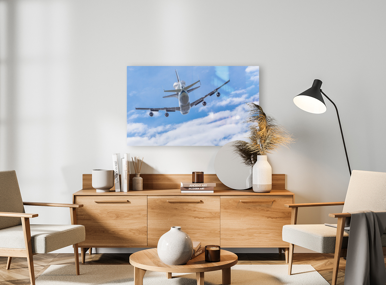 Space Shuttle Discovery flies over Washington DC Reproduction