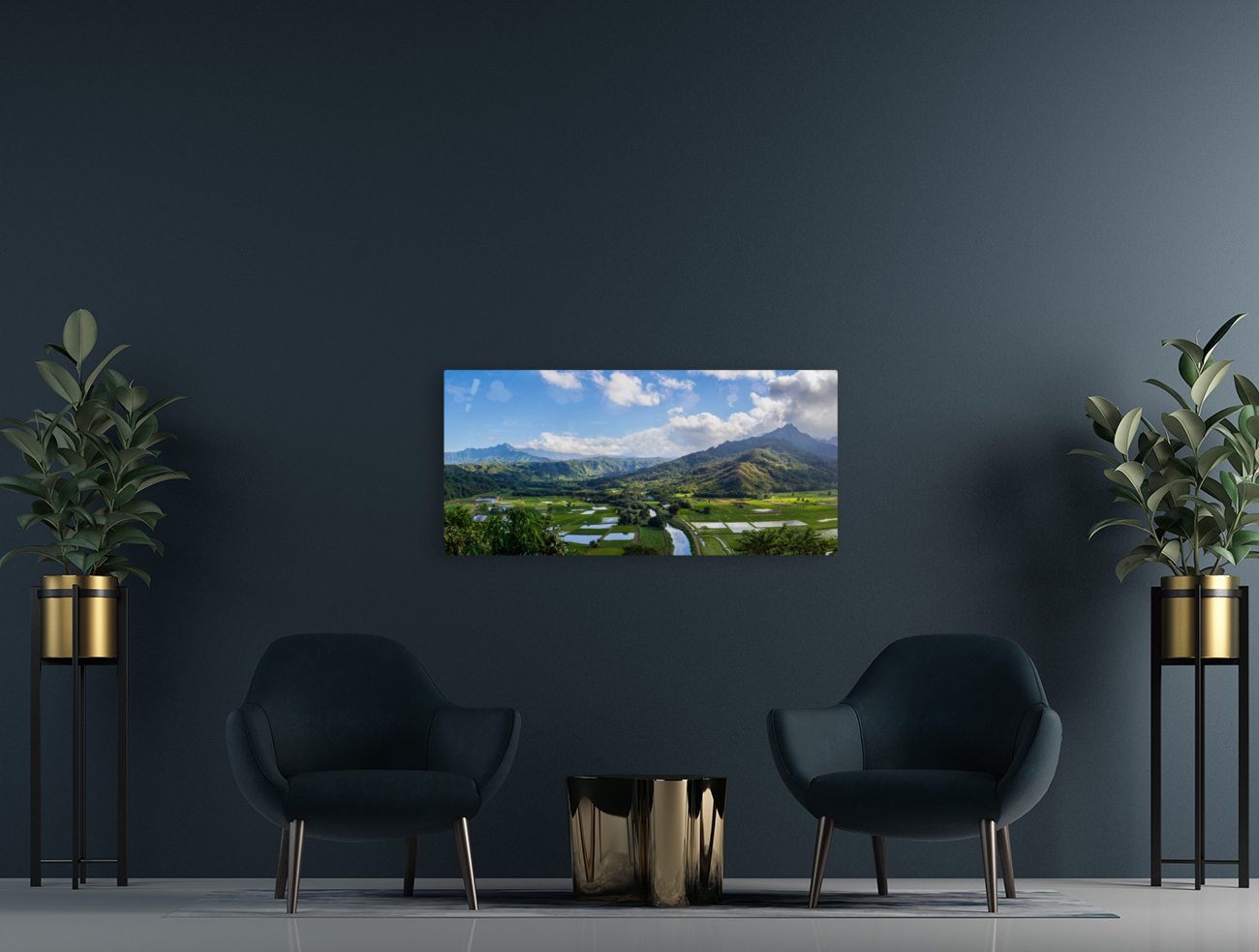 Hanalei valley from Princeville Kauai Reproduction