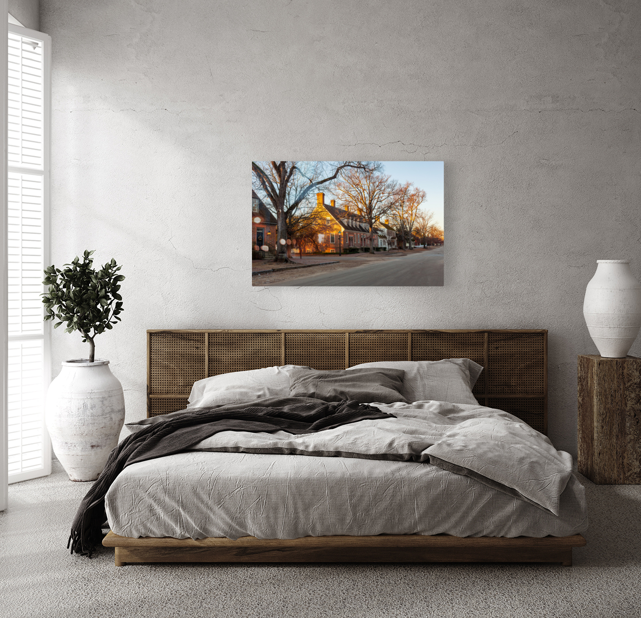 Old houses in Colonial Williamsburg Reproduction