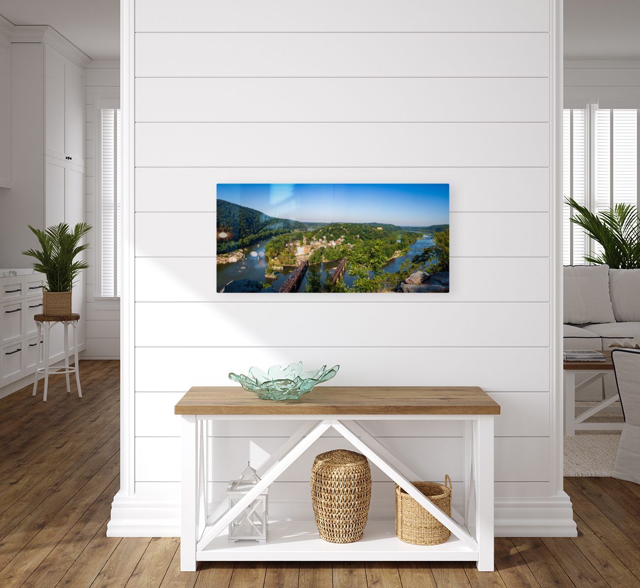 Panorama over Harpers Ferry Reproduction