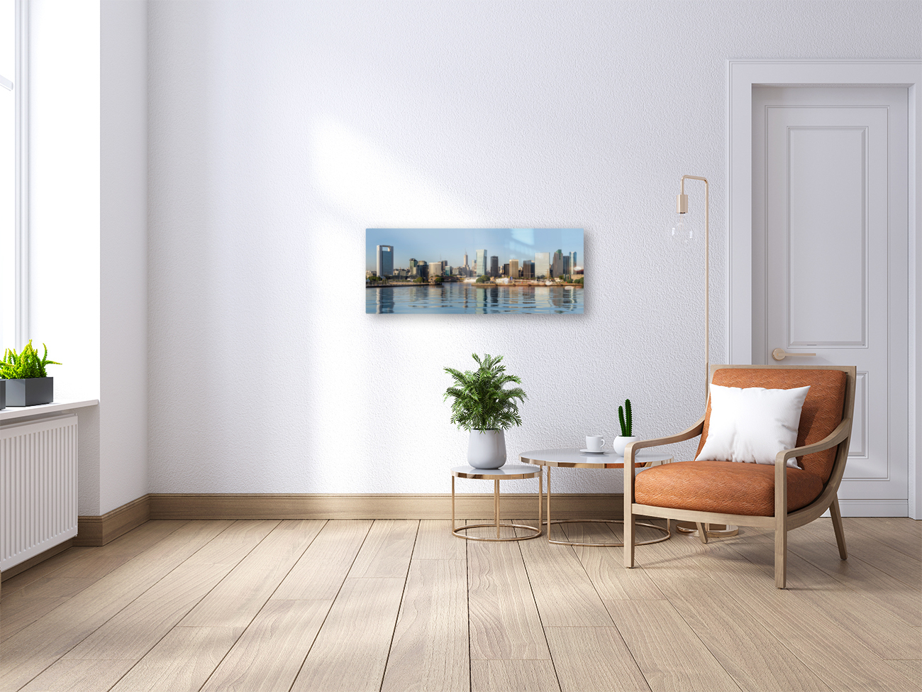 Panorama of the city of Buenos Aires in Argentina with artificia Reproduction