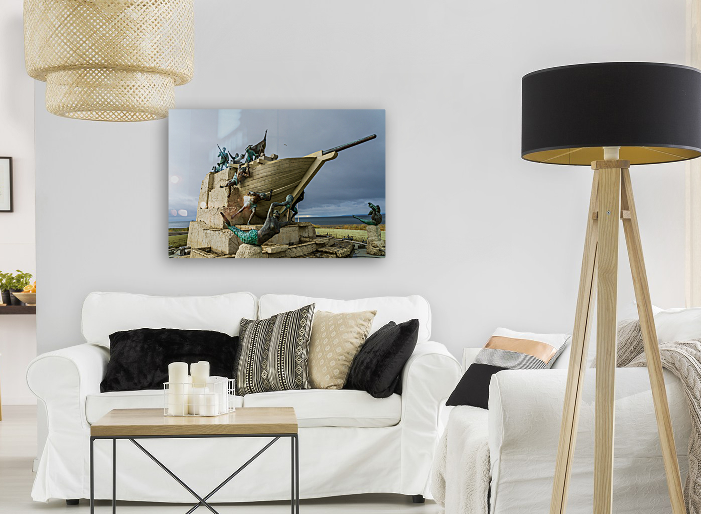 Mariners Monument to Magellan on seafront in Punta Arenas Chile Reproduction