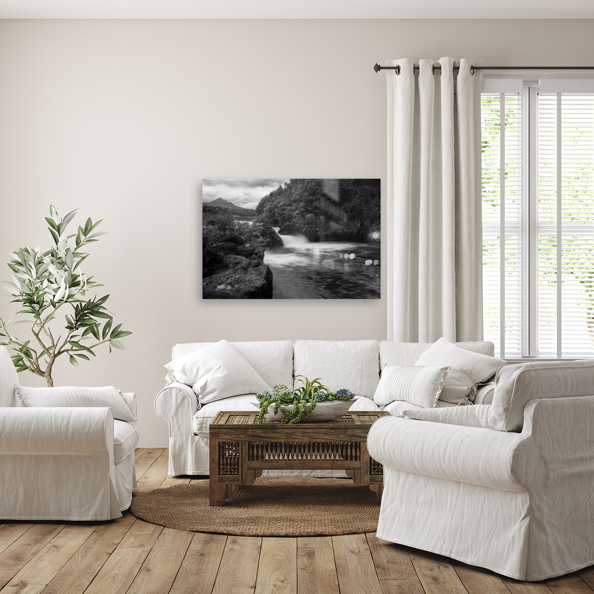 Petrohue falls and cascade by the Osorno volcano in Chile Reproduction