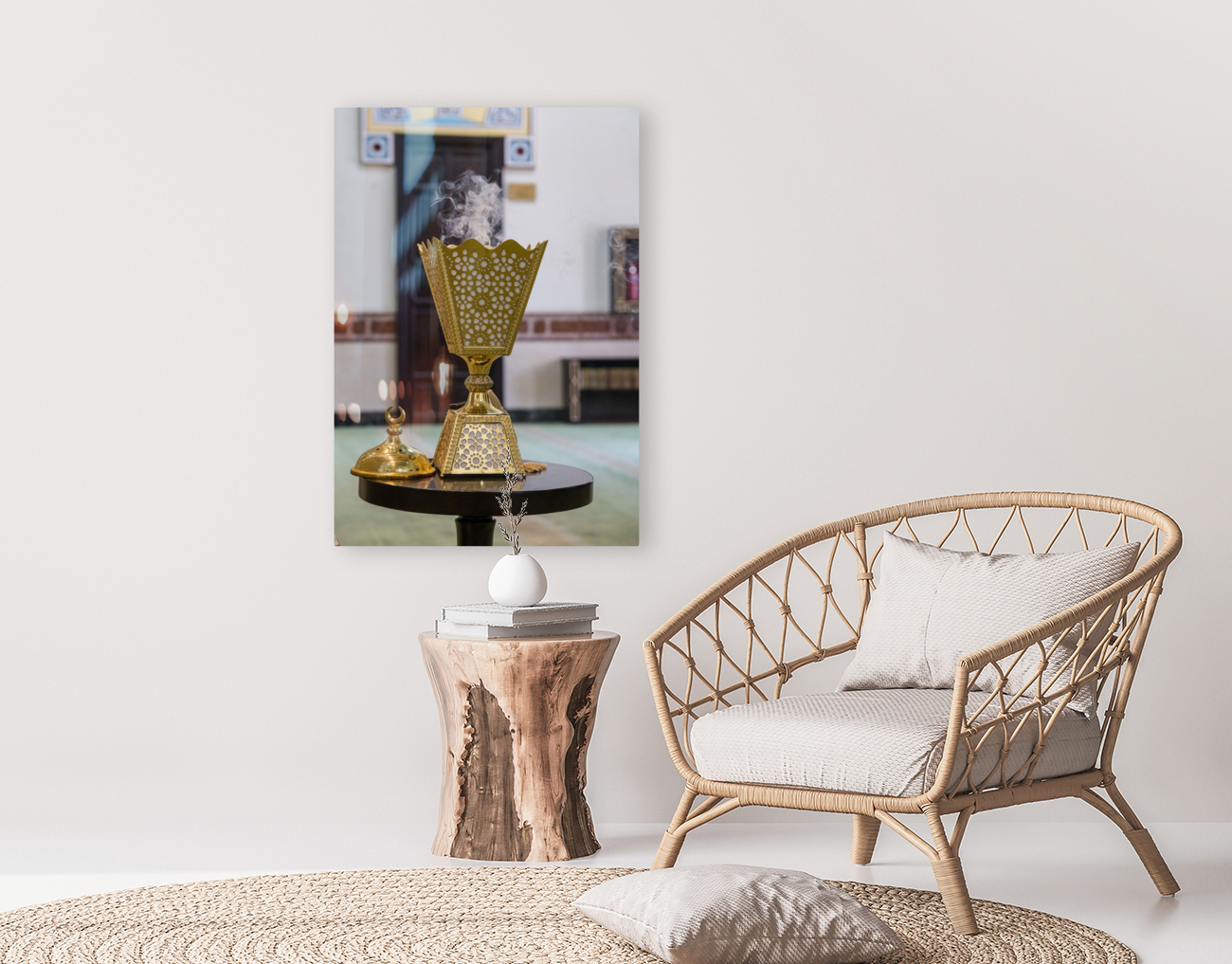 Incense burner in the Jumeirah Mosque open to visitors in Dubai Reproduction