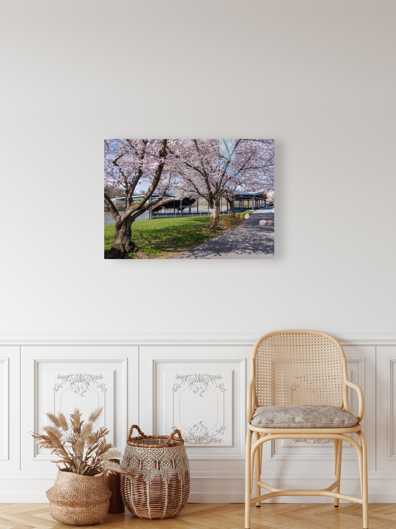 Ruby Amphitheater by walking trail  by the river in Morgantown W Reproduction