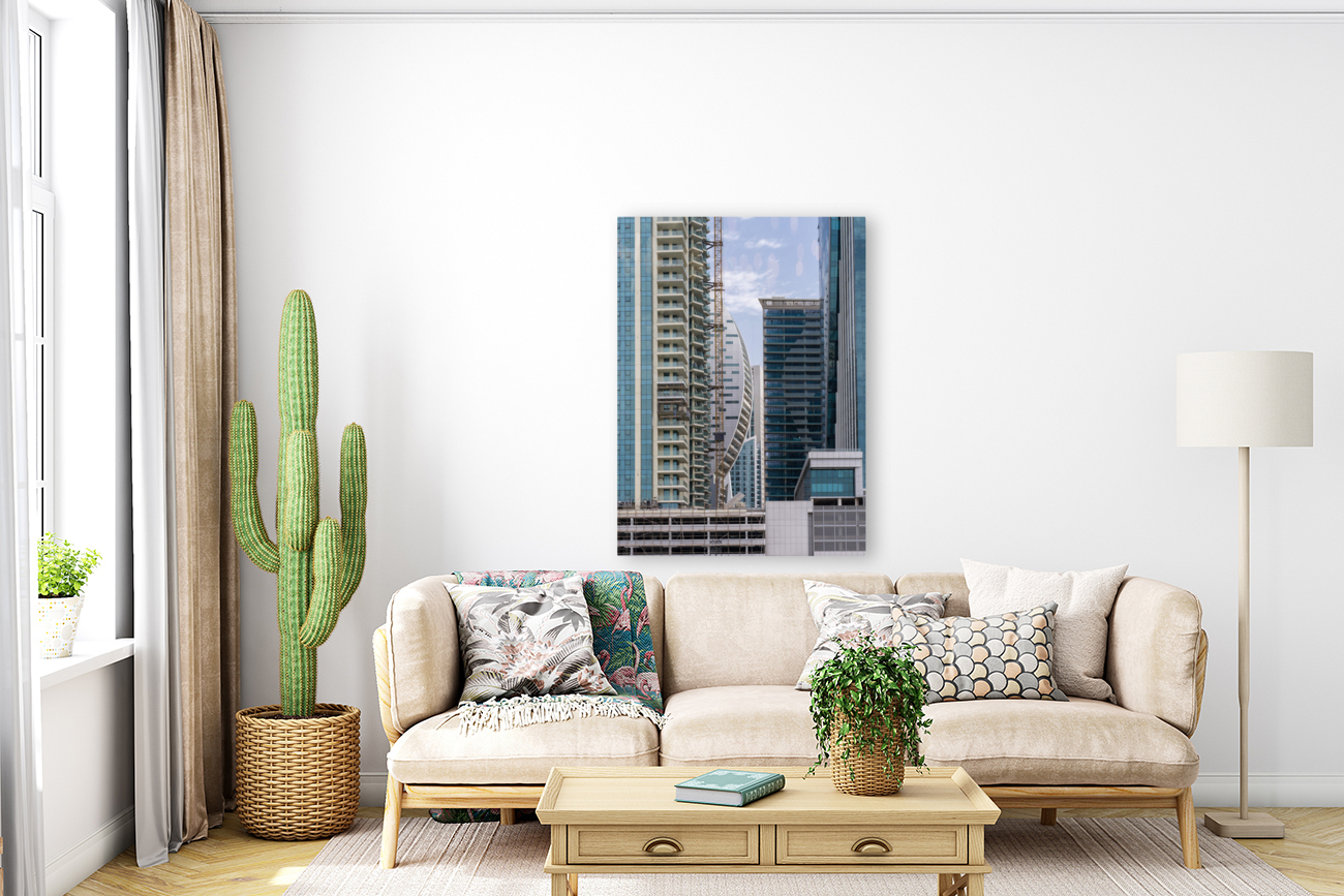 Detail of different designs on apartments in Business Bay Dubai Reproduction