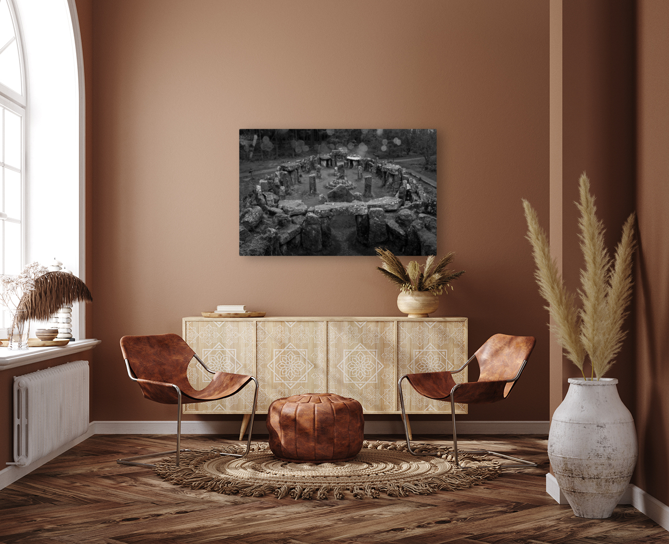 Standing stones of the Druids Plantation in Nidderdale Reproduction