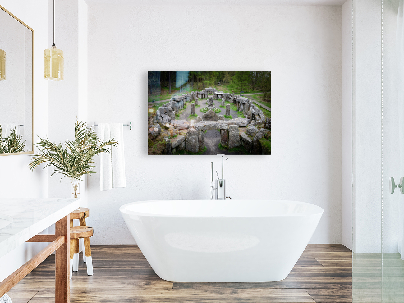 Standing stones of the Druids Plantation in Nidderdale Reproduction