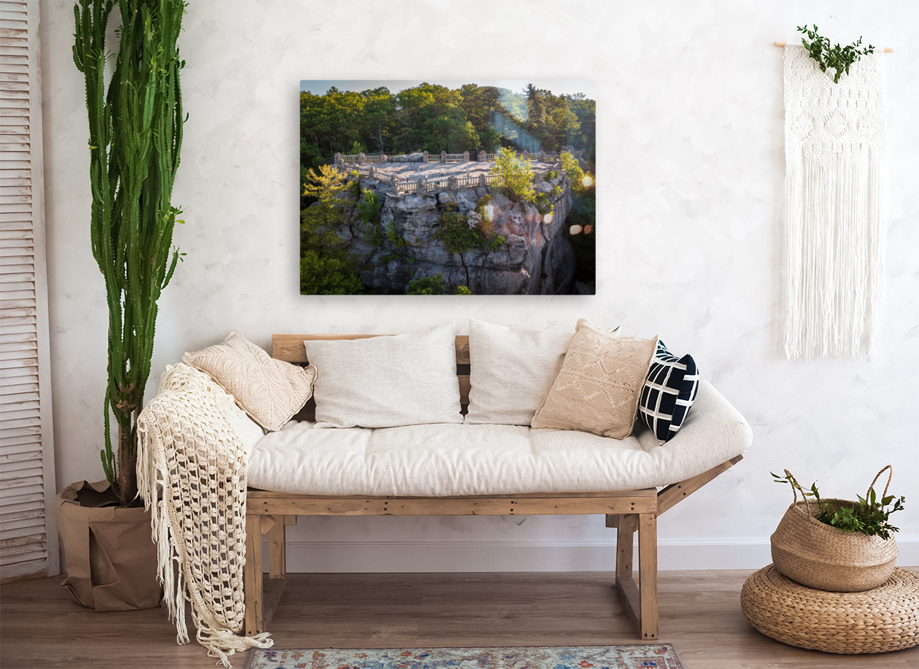 Aerial view of Coopers Rock overlook and viewpoint Reproduction