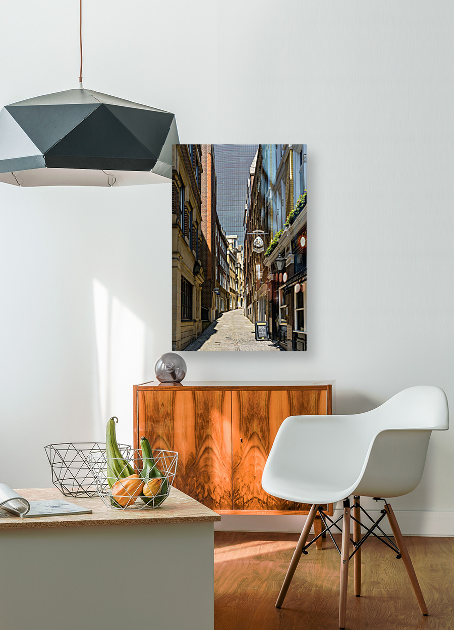 Lovat Lane in the City of London with skyscrapers filling sky Reproduction