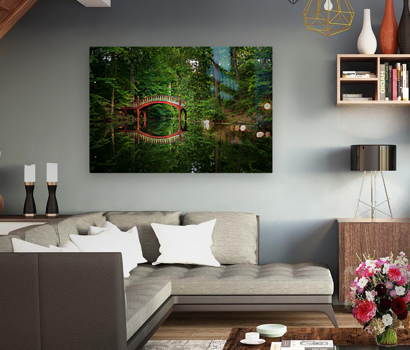 Crim Dell bridge at William and Mary college Reproduction