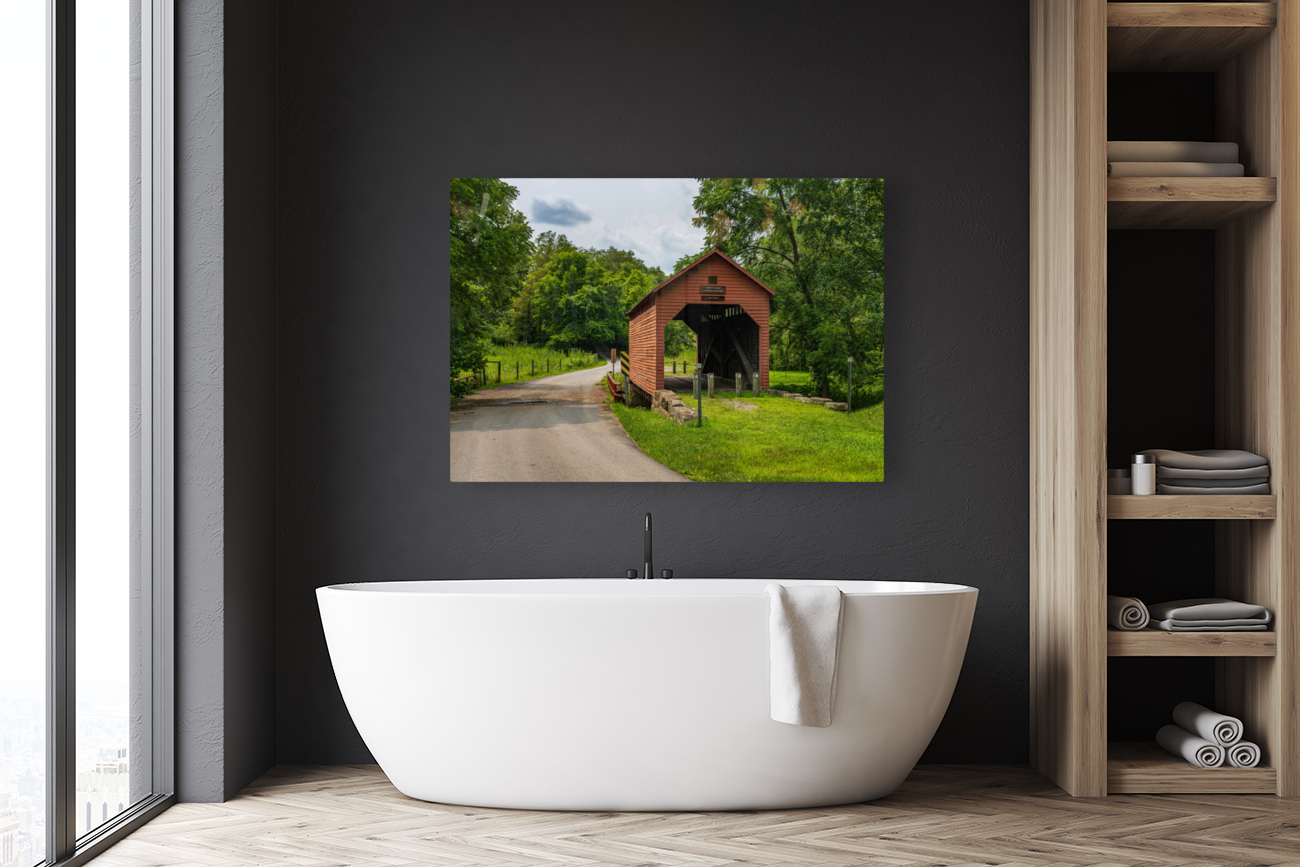 Dents Run Covered bridge near Morgantown WV Reproduction