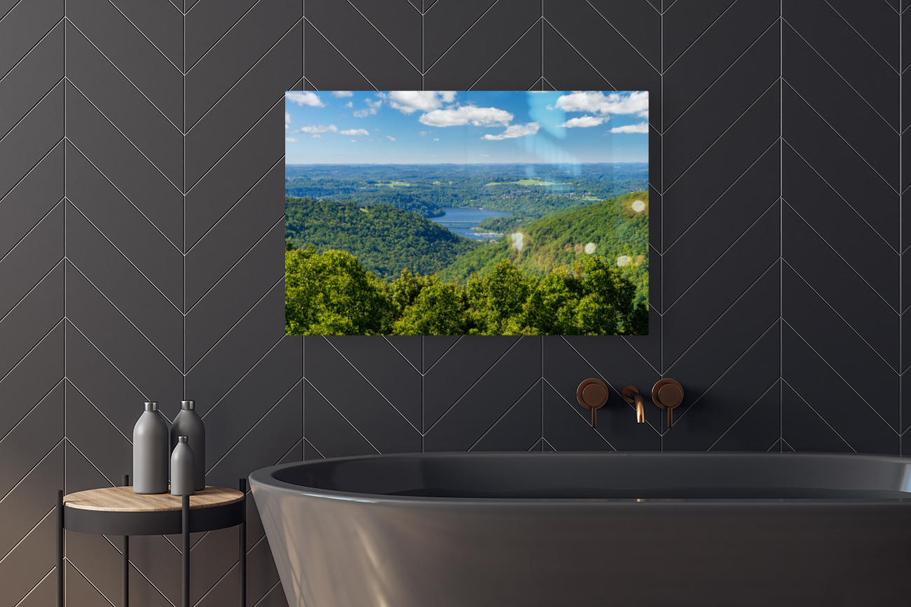 Cheat Lake seen from Snake Hill overlook near Morgantown Reproduction