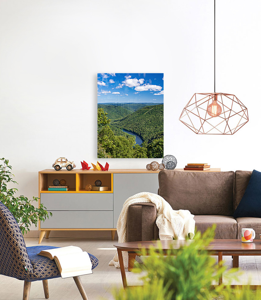 Cheat river seen from Snake Hill overlook near Morgantown Reproduction