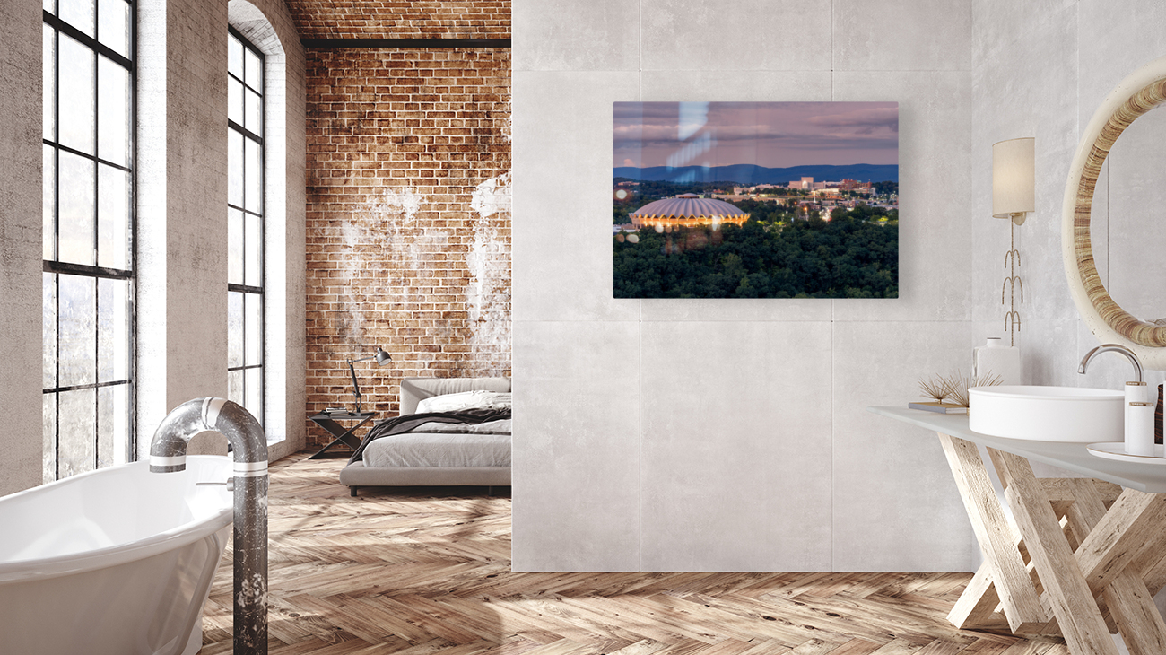 Dusk over Evansdale in Morgantown West Virginia Reproduction