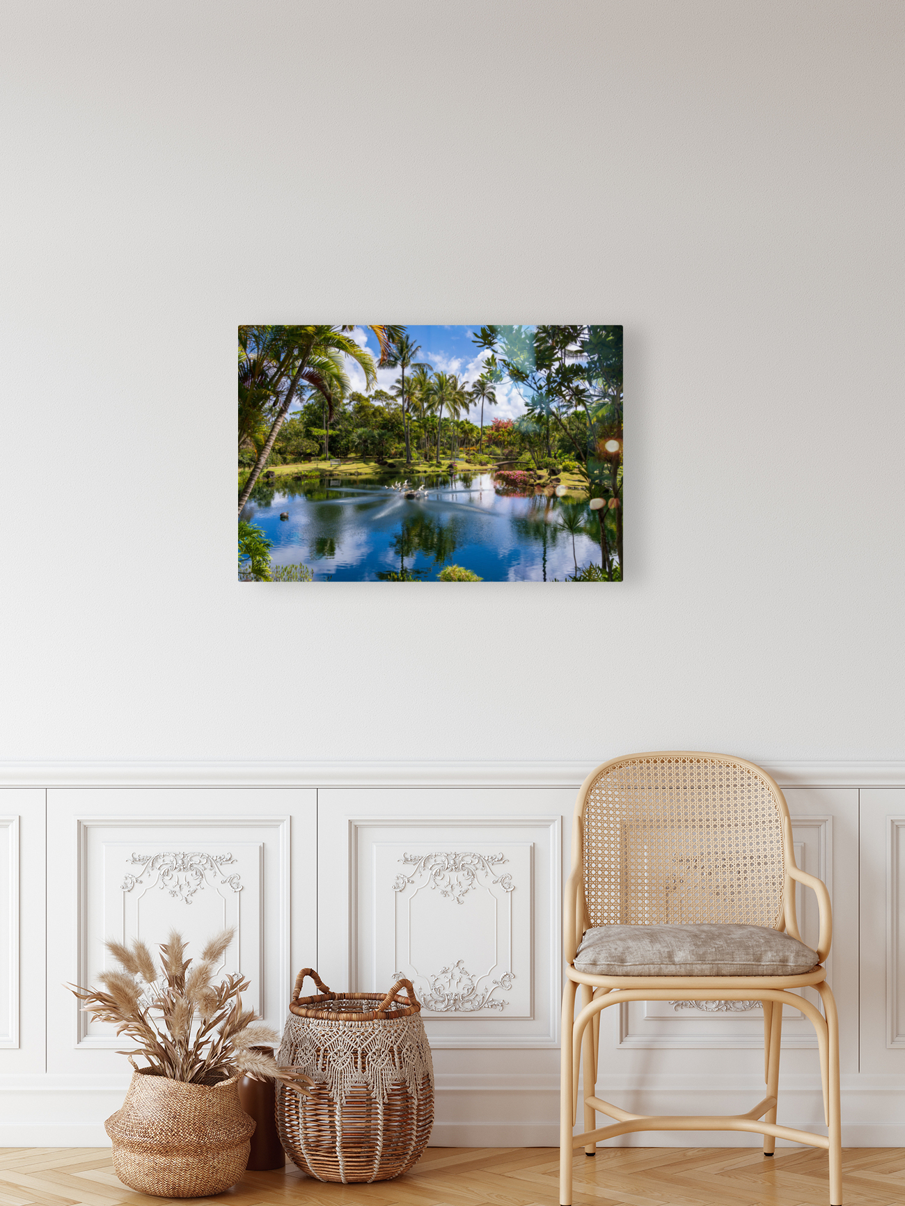 Gorgeous lagoon and lake in the Na Aina Kai sculpture garden Reproduction