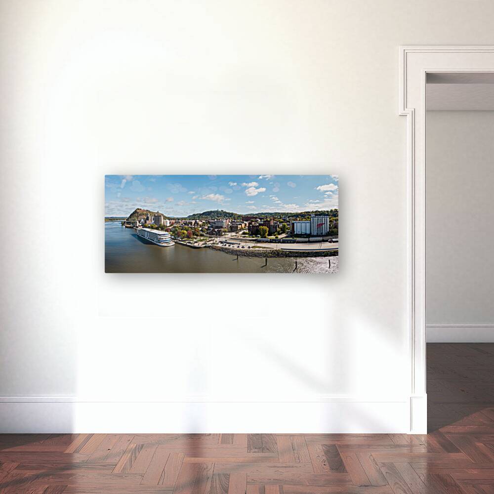 Red Wing Minnesota with Viking Mississippi river cruise boat Reproduction