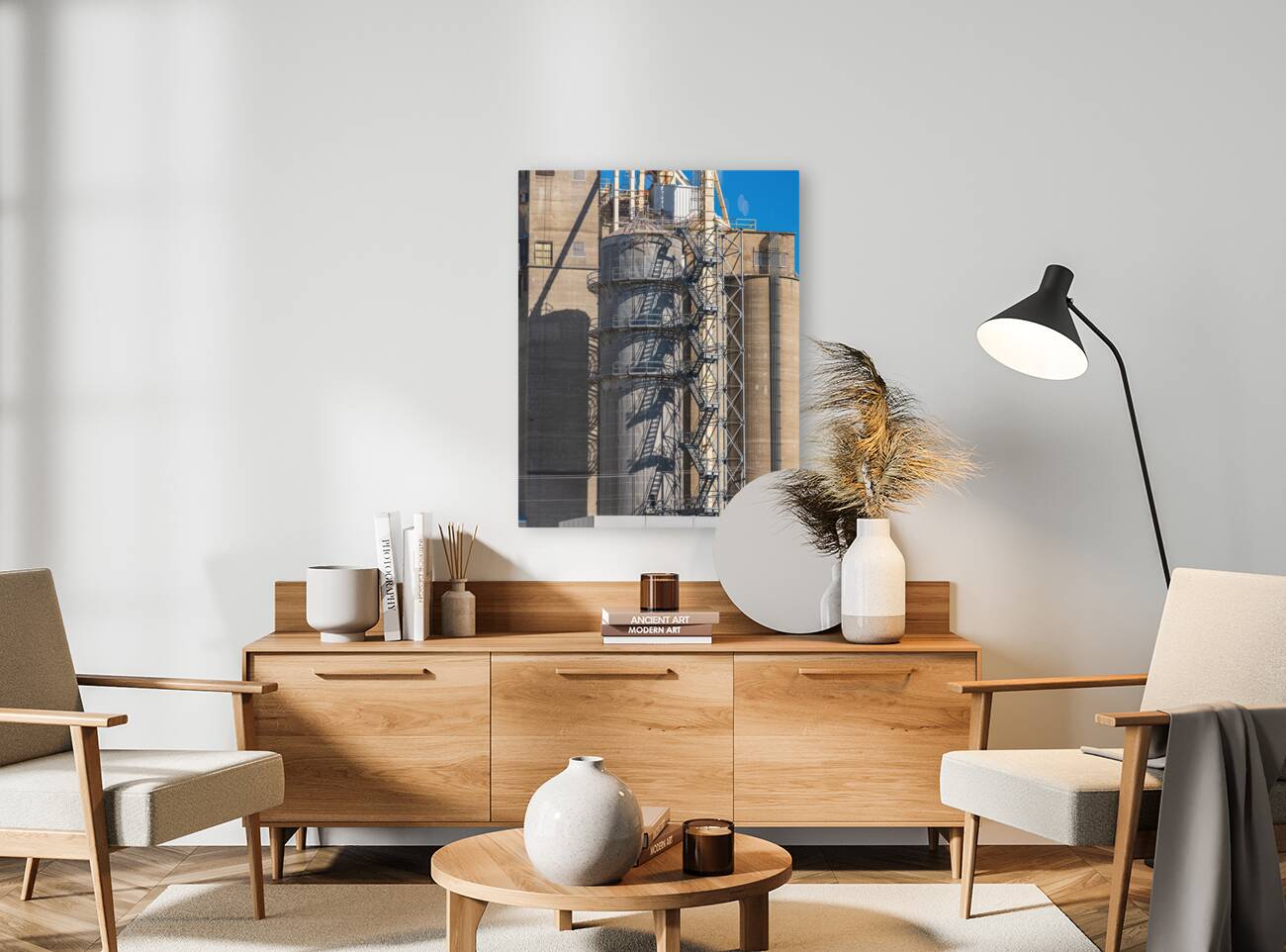 Large grain processing plant in East St Louis Illinois Reproduction