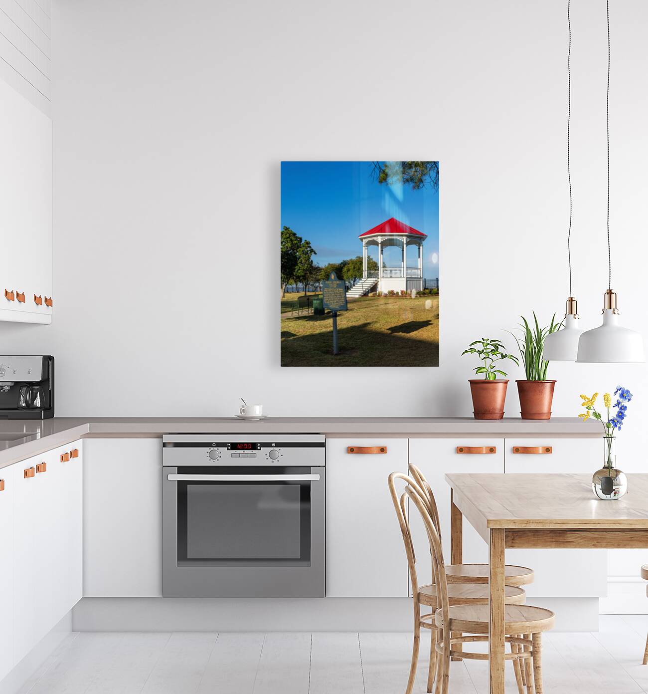 Townscape of Natchez in Mississippi with old bandstand Reproduction