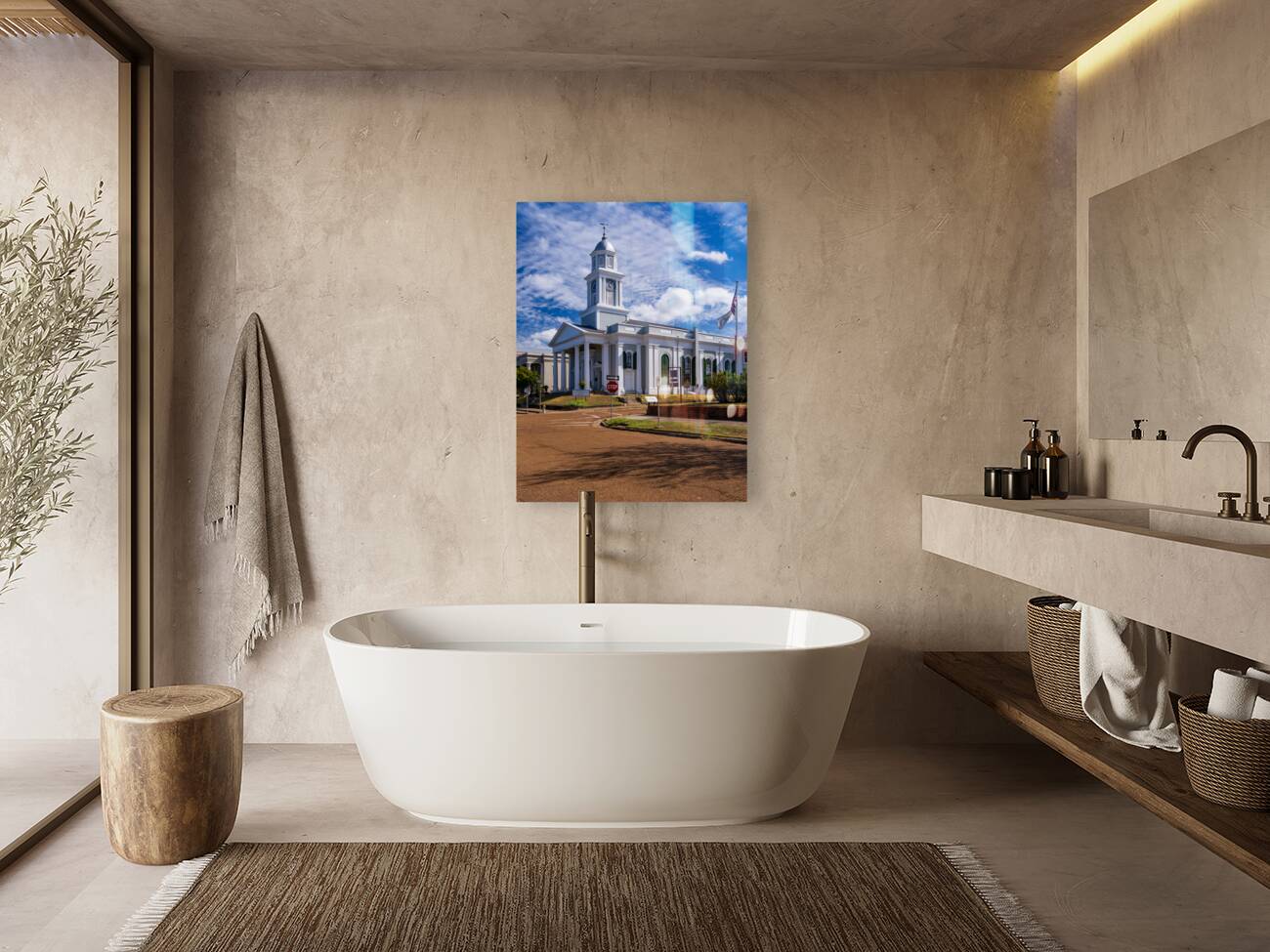 First Presbyterian church in Natchez in Mississippi Reproduction