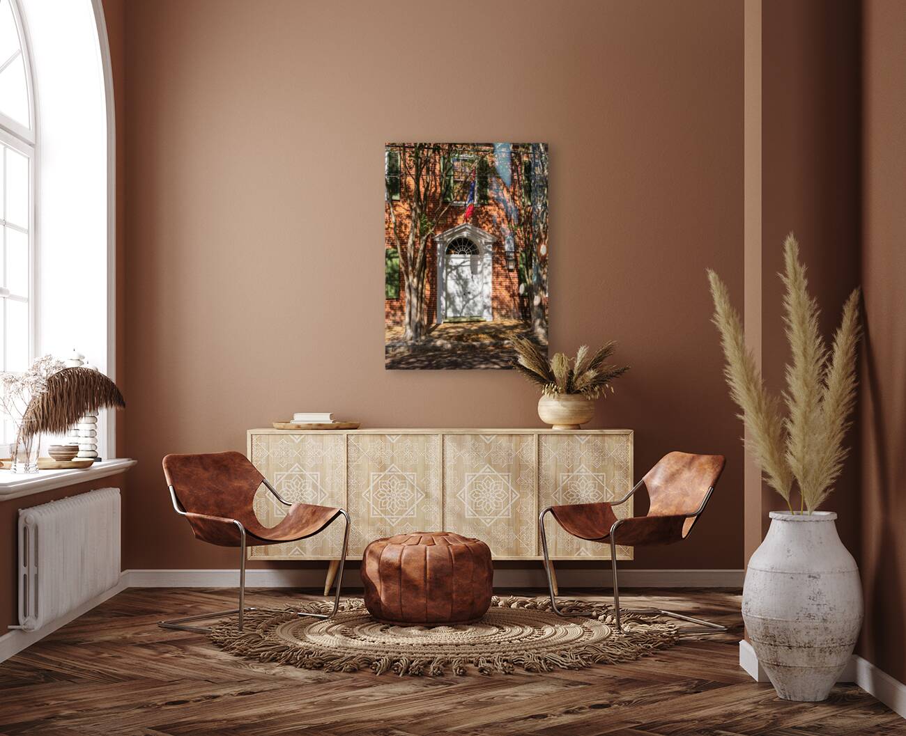 Oldest brick house in Natchez in Mississippi used as Capitol bui Reproduction