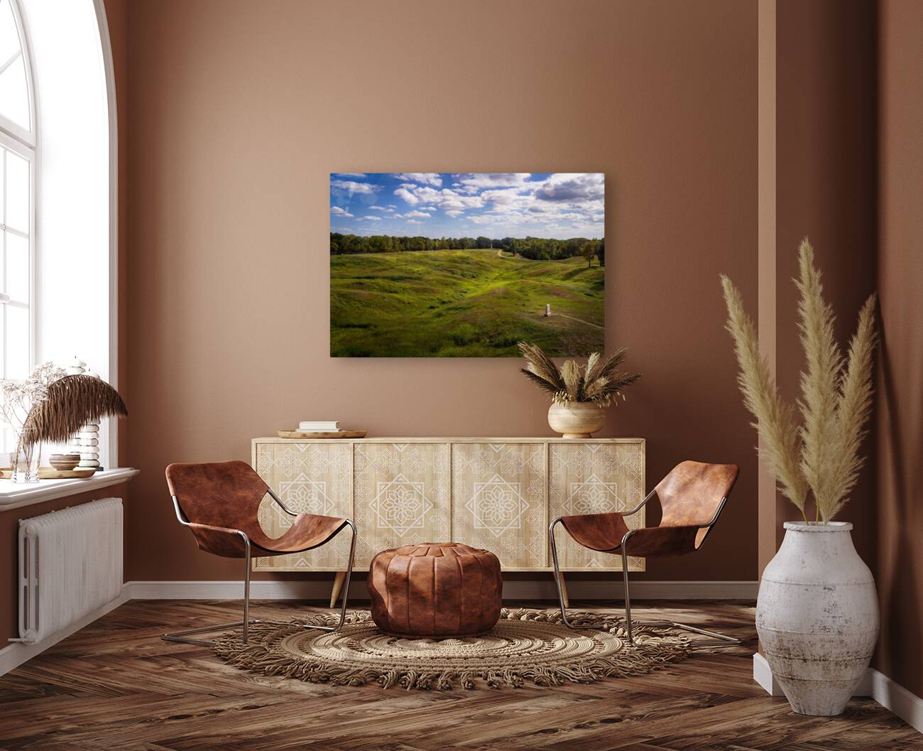 Battlefield in National Park for the Vicksburg siege in Mississi Reproduction