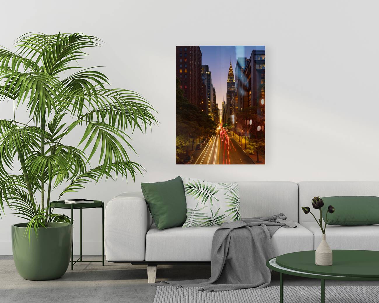 Manhattanhenge when the sun sets along 42nd street in NY Reproduction