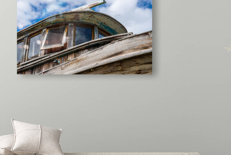 Detail of abandoned fishing boat at Icy Strait Point by Steve Heap