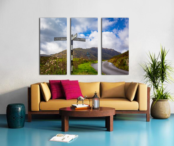 Langdale sign in english lake district Toile Multi-Panneaux