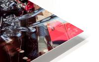 Engine compartment of chromed Camaro HD Metal print