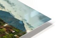 Aerial panoramic image of Lumahai Beach on the Kauai north shore HD Metal print