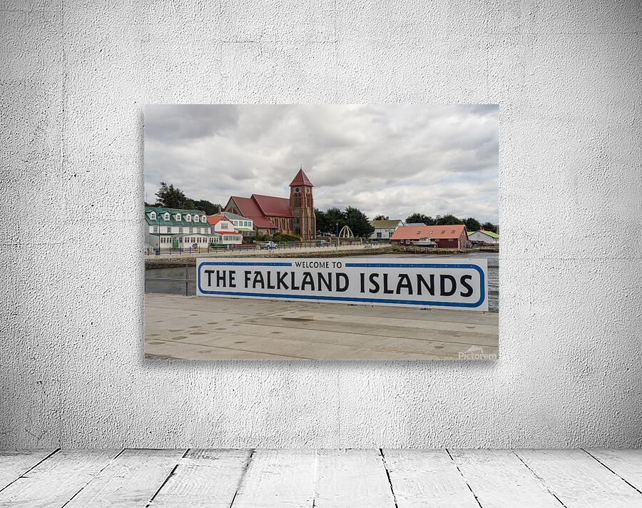Welcome to Falklands sign in Stanley Falkland Islands Wall Preview