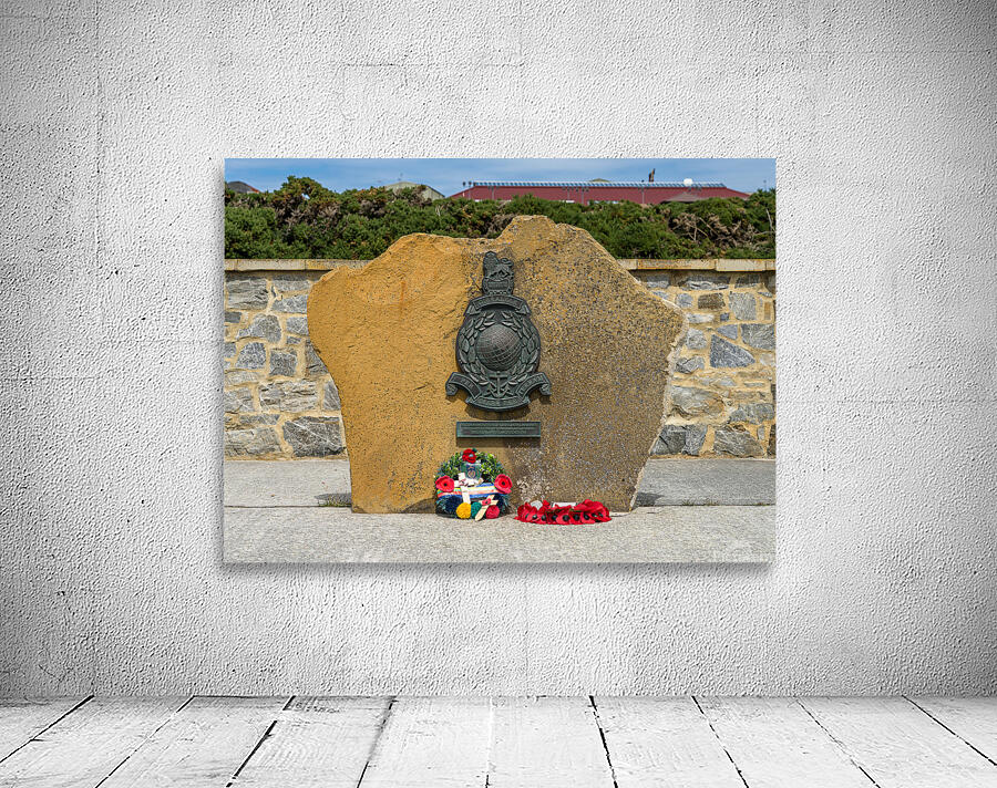 Royal Marines memorial in Stanley in the Falkland Islands Wall Preview