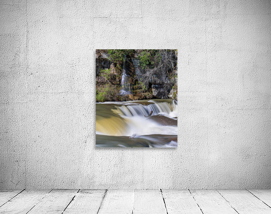 Small waterfall by Valley Falls on a bright spring morning Wall Preview