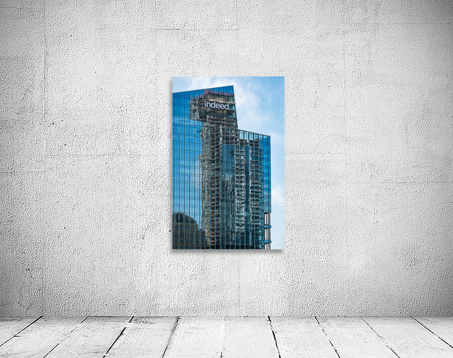 Reflections of other towers in Indeed HQ building in Austin TX Wall Preview