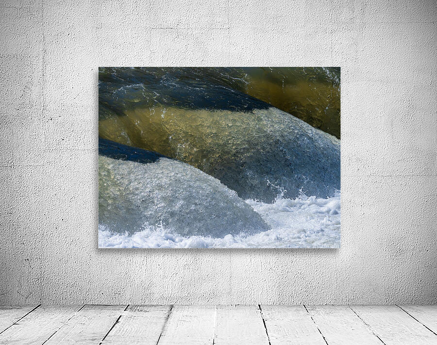 Frozen motion of raging water flowing over Valley Falls Wall Preview