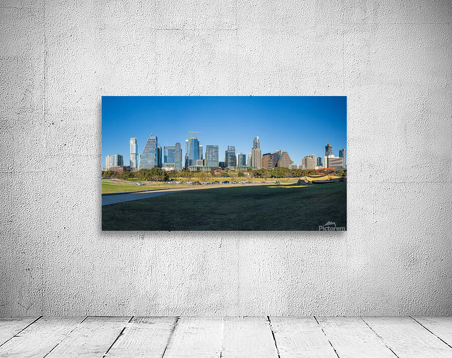 Cityscape of apartments and offices  in downtown Austin Texas Wall Preview