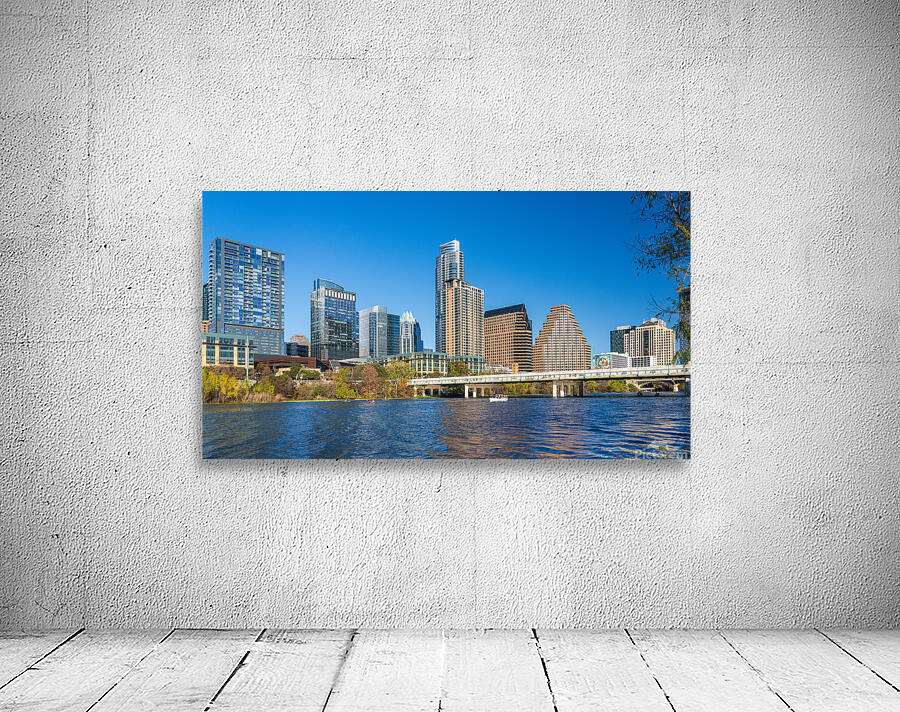 Cityscape of apartments and offices  in downtown Austin Texas Wall Preview