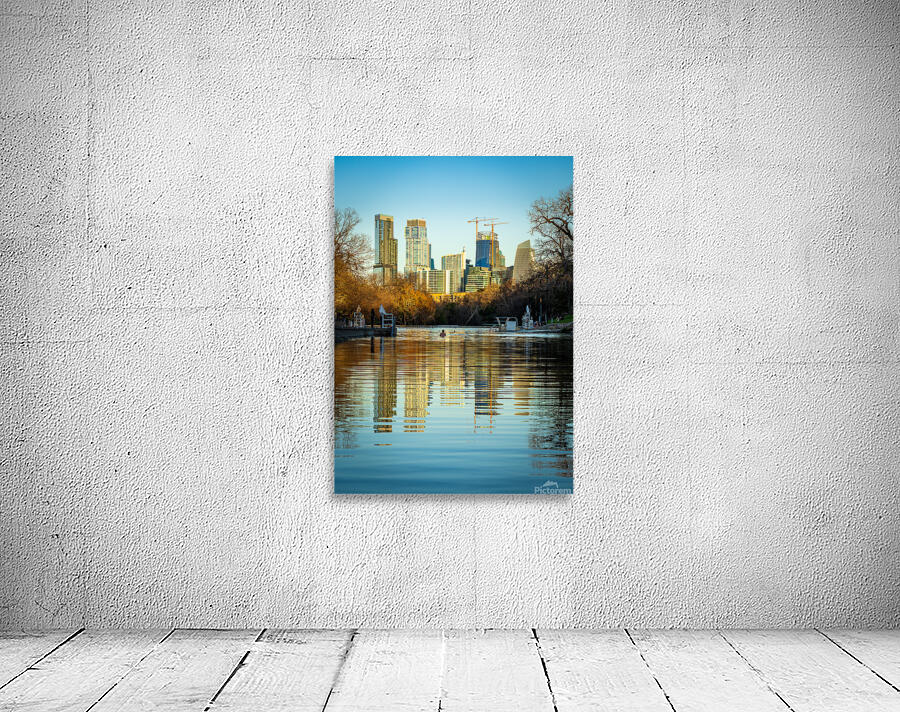 Cityscape of downtown Austin from Barton Springs Pool on New Yea Wall Preview