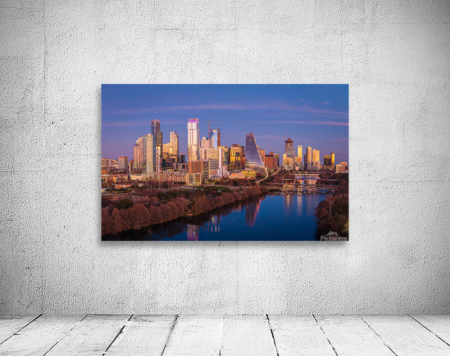Cityscape of downtown Austin from the west in Zilker park 2025 Wall Preview