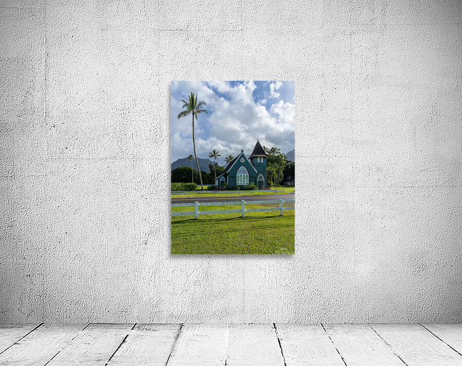 Waioli Huiia Church stands in Hanalei Kauai with the majestic  Wall Preview