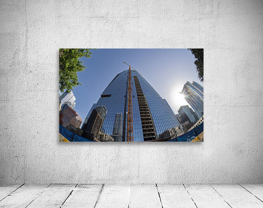The Republic building in Austin Texas seen through fisheye lens Wall Preview