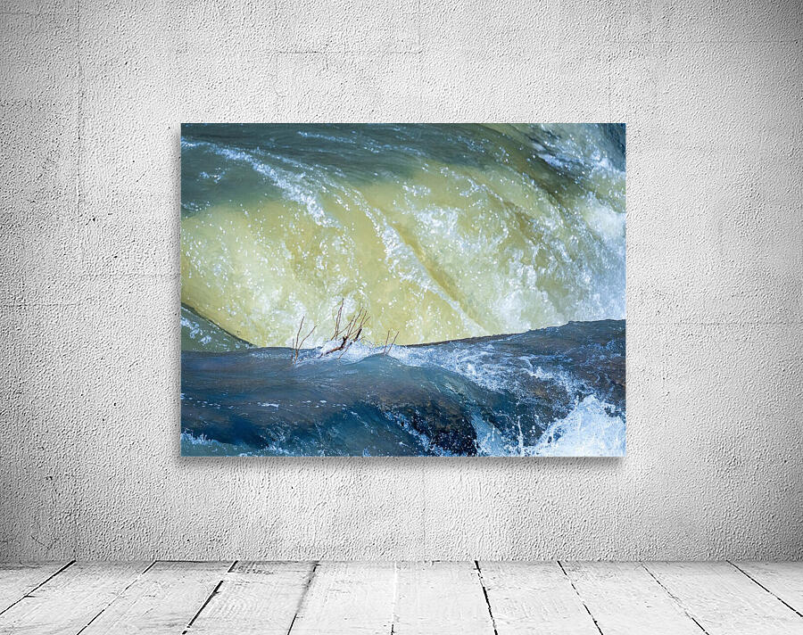 Frozen motion of raging water flowing over Valley Falls Wall Preview