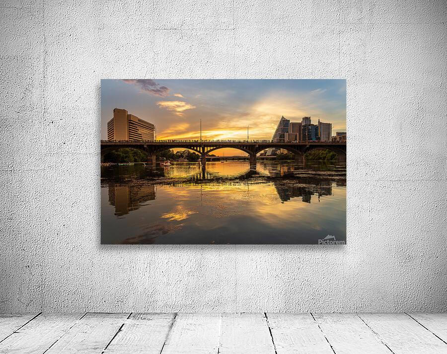 Waiting for Bats - Crowd on Congress Avenue bridge Austin Wall Preview