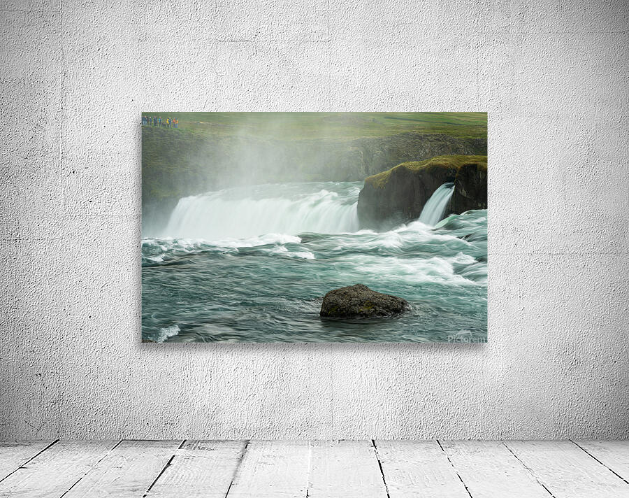 Godafoss or Waterfall of the Gods near Akureyri in Northern Ice Wall Preview